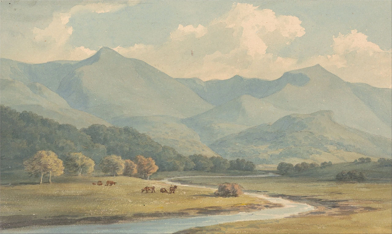 Carnarvonshire, visto attraverso il fiume Ogwen - Yale Center, New Haven